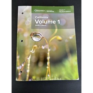 Discovery Education Science Techbook Grade 7 Student Edition California Volume 1